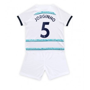 Chelsea Jorginho #5 babykläder Bortatröja barn 2022-23 Korta ärmar (+ Korta byxor)